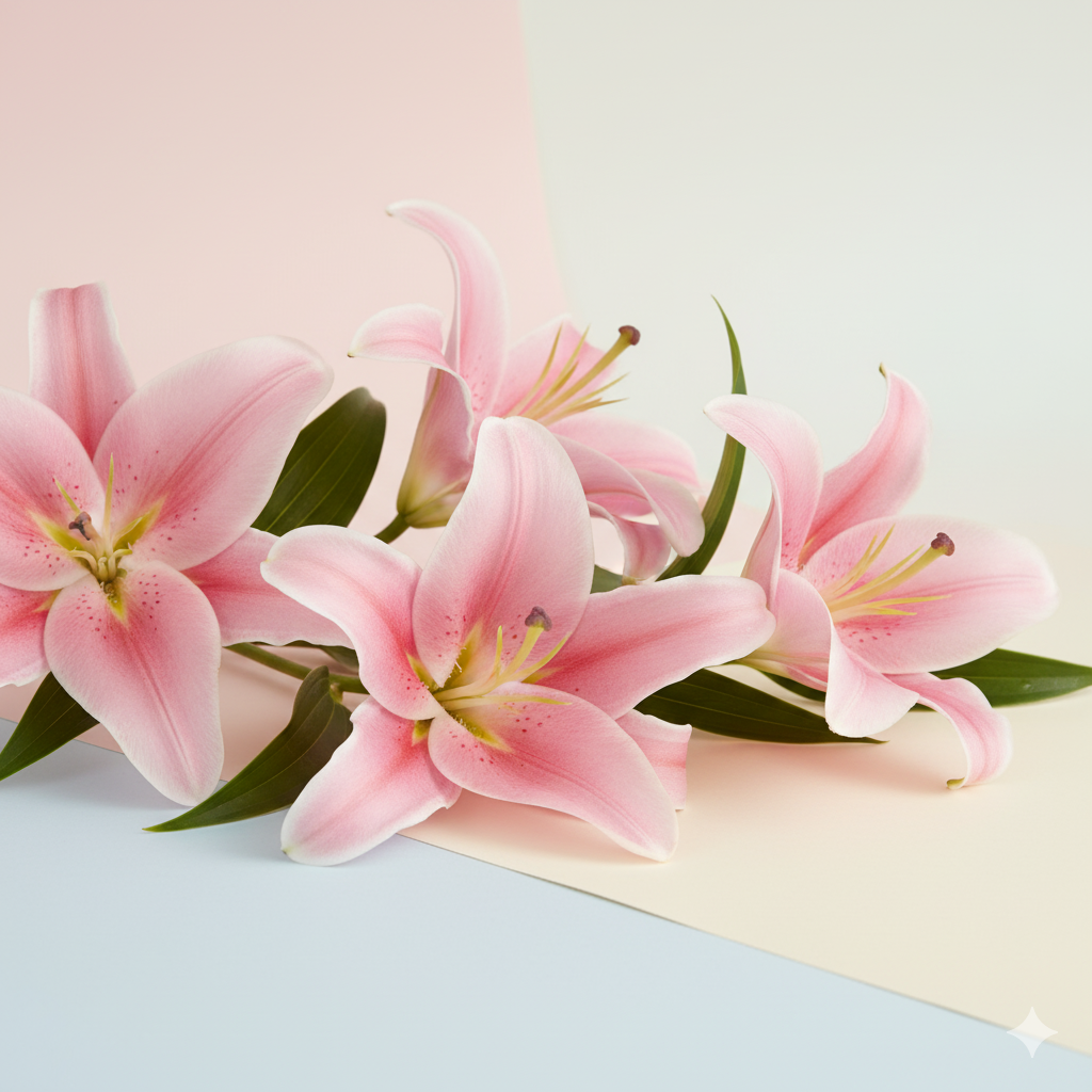 pink lilies