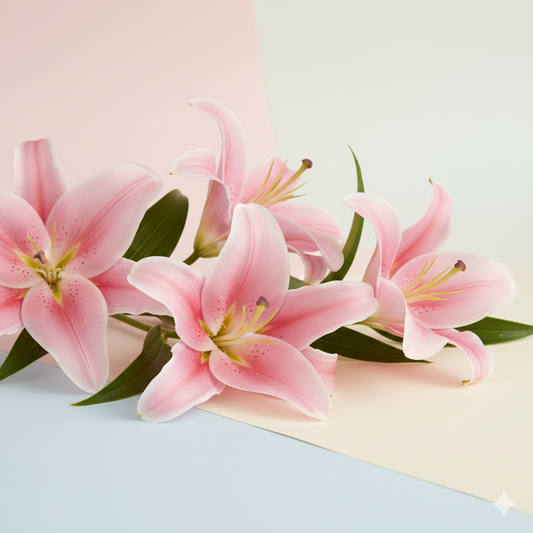 pink lilies