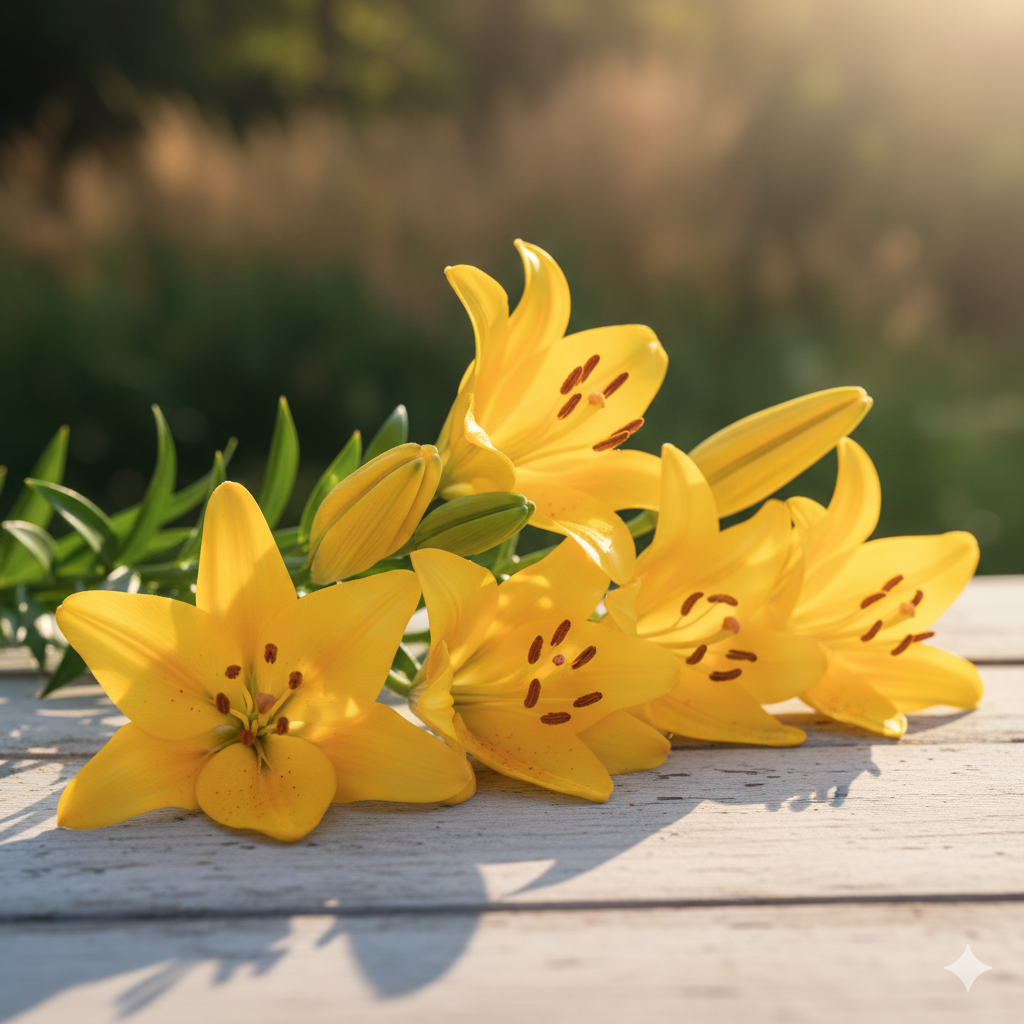 yellow lilies