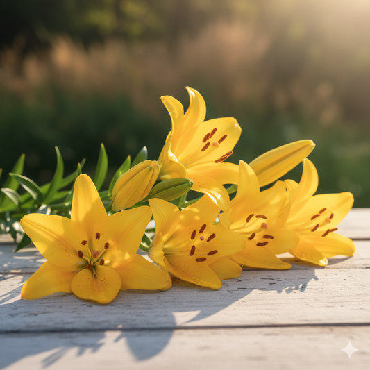 yellow lilies